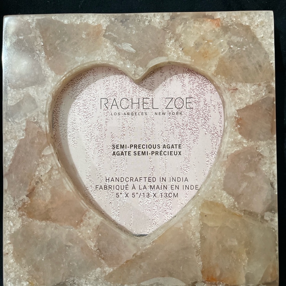 Rachel Zoe Semi-Precious Agate Heart Photo Frame